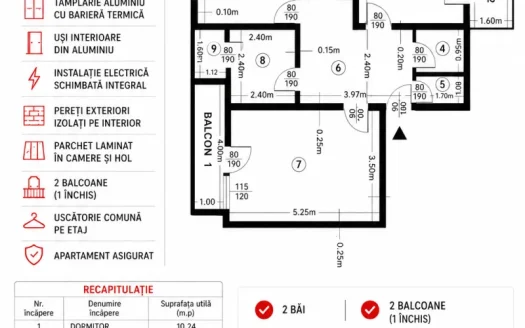 APARTAMENT 3 CAMERE | DRĂGĂȘANI